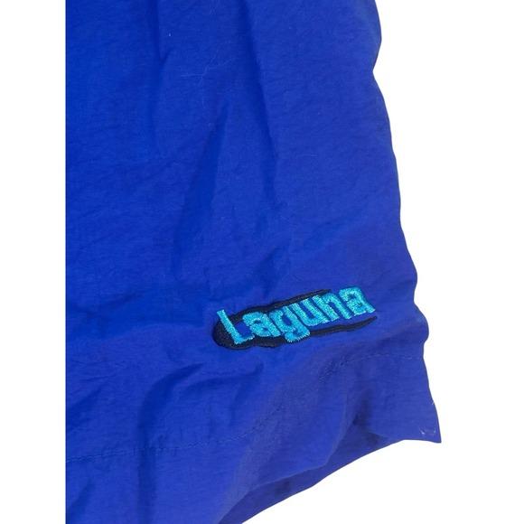 Laguna Swim Trunks Mens Large Blue Black Lined - Picture 2 of 6